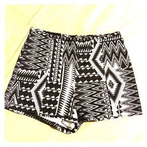 High waisted tribal shorts